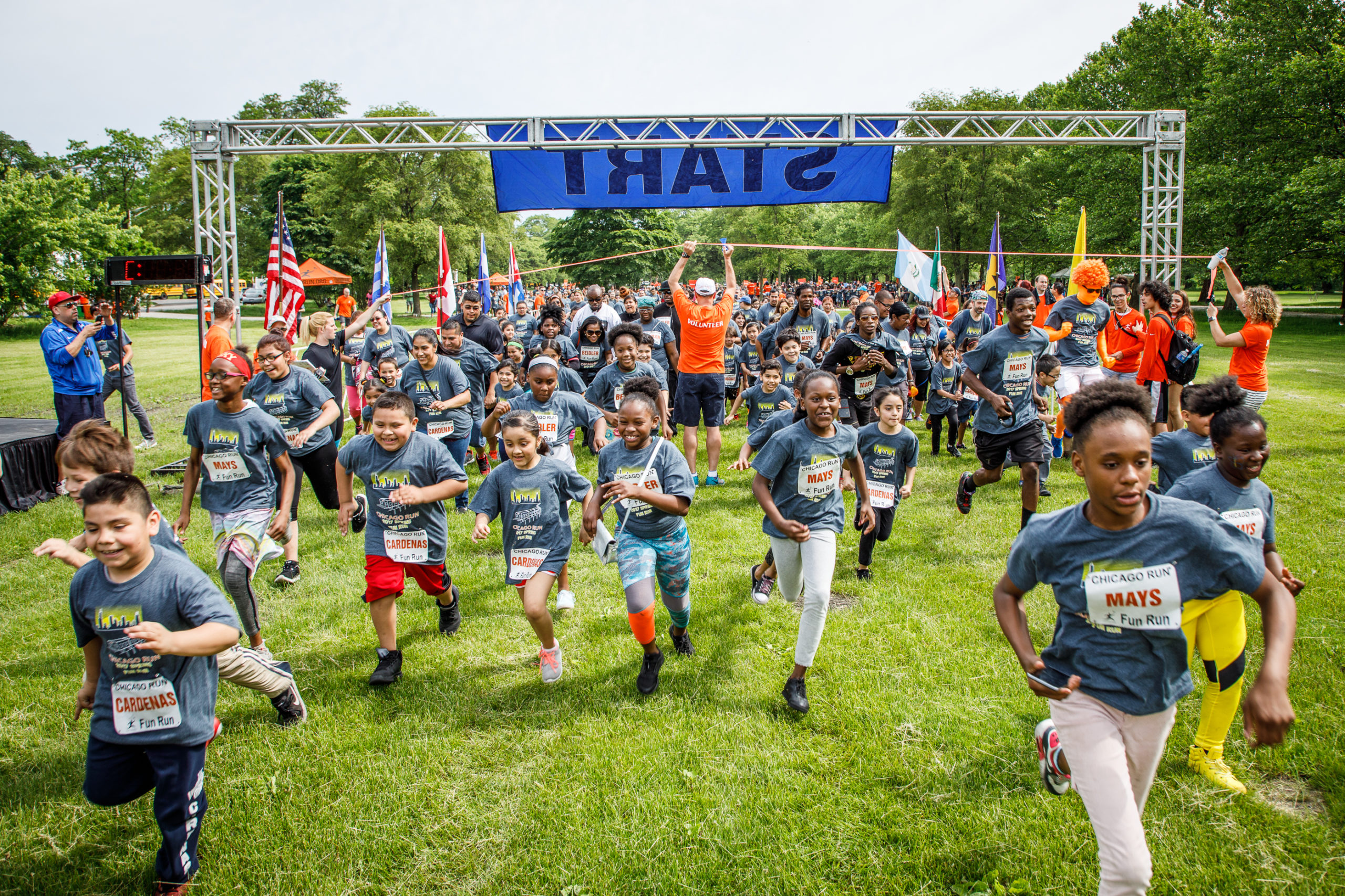 Chicago Run, Tokens for Bags, Children Playing in Sports Field