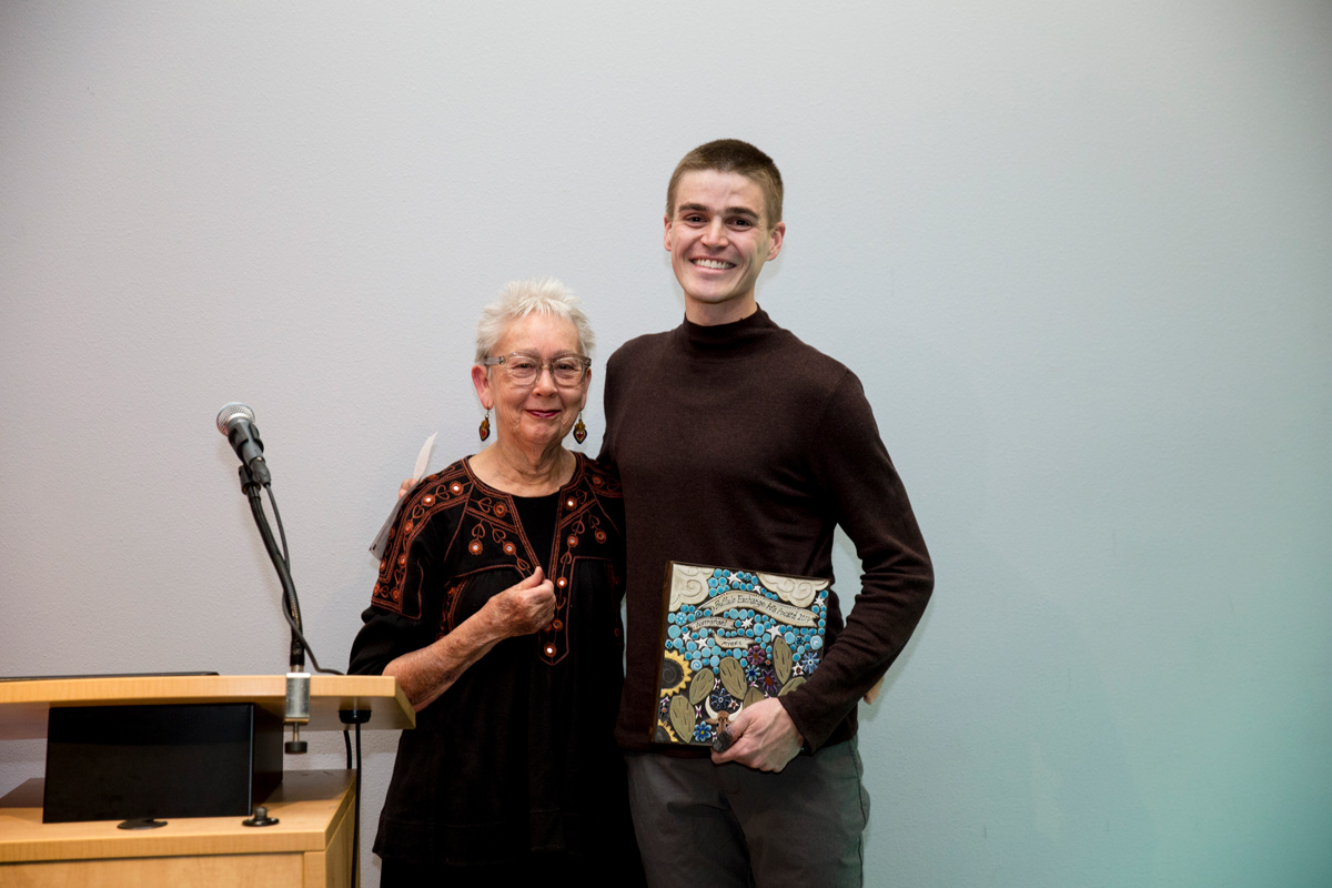 Buffalo Exchange, HQ, Arts Award winner Nathanael Meyers with Kerstin Block