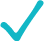 Teal colored checkmark