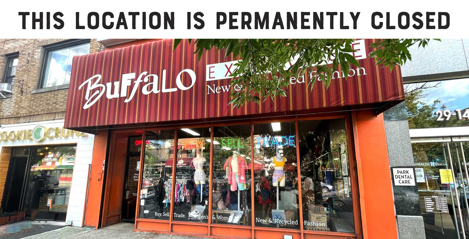 This Location is Permanently Closed: Exterior of Buffalo Exchange NY, Astoria
