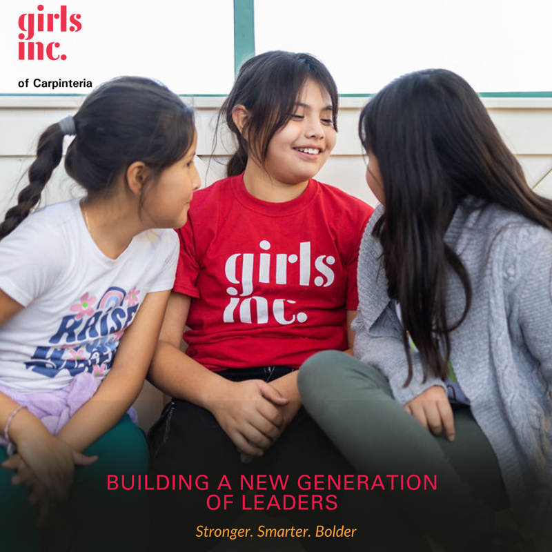 Three children talking, with text "Building a new generation of leaders" underneath