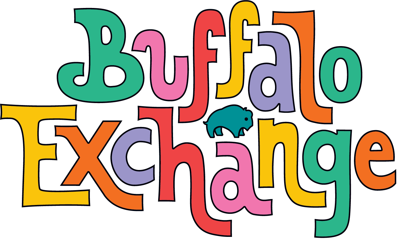 Colorful text showing the words Buffalo Exchange