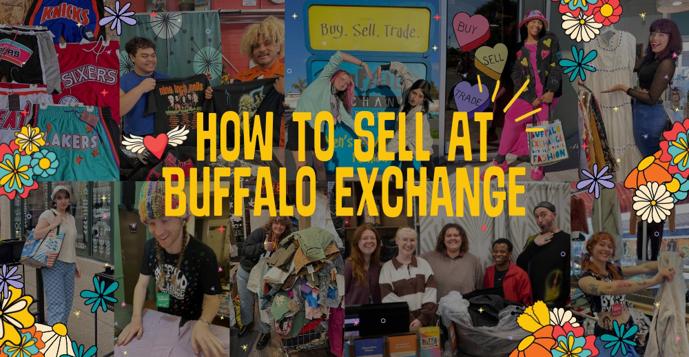 Collage of images taken at Buffalo Exchange