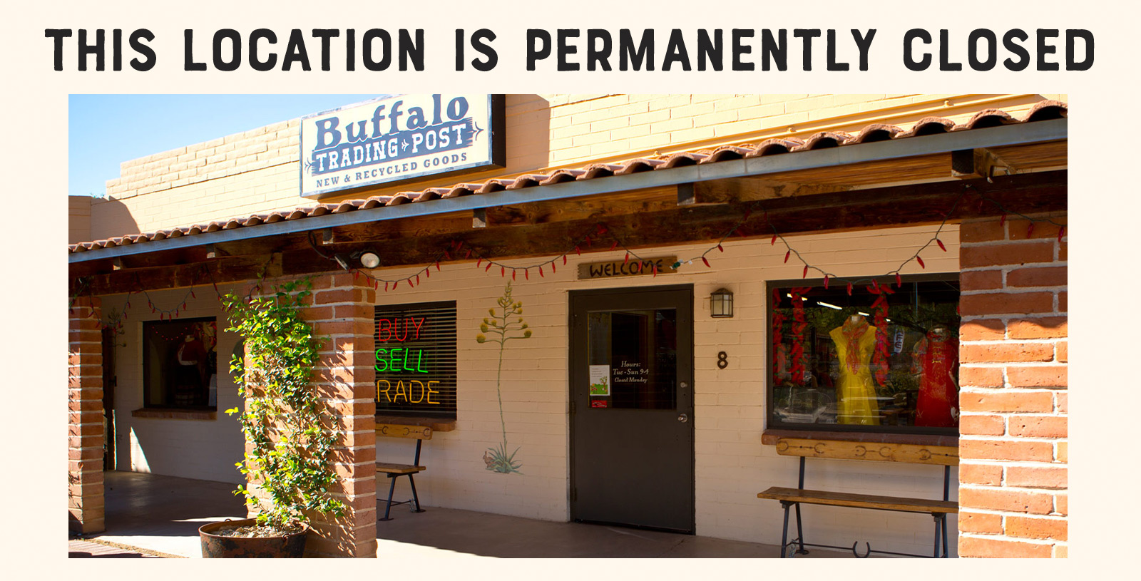 Buffalo Trading Post Storefront - This Location Is Permanently Closed