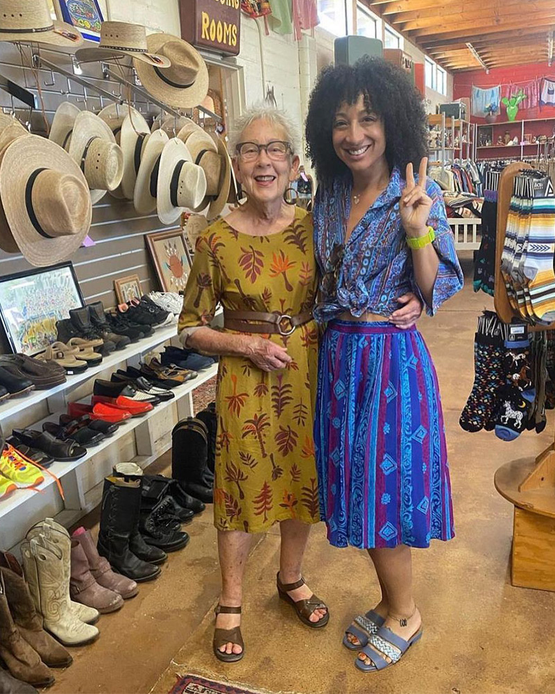 withkerstin Natasha with Kerstin founder of Buffalo Exchange