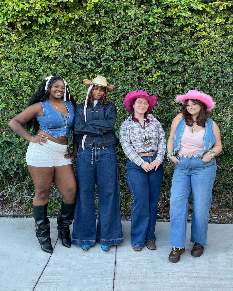 3 Four Buffalo Employees wearing denim, flannel and cowboy hats