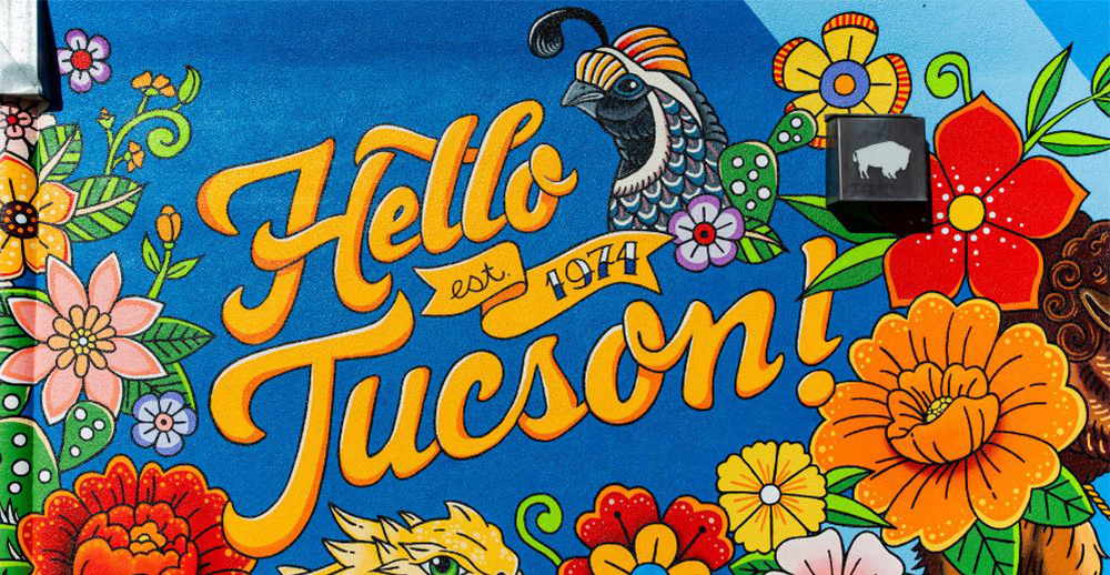 hello tucson mural at buffalo exchange